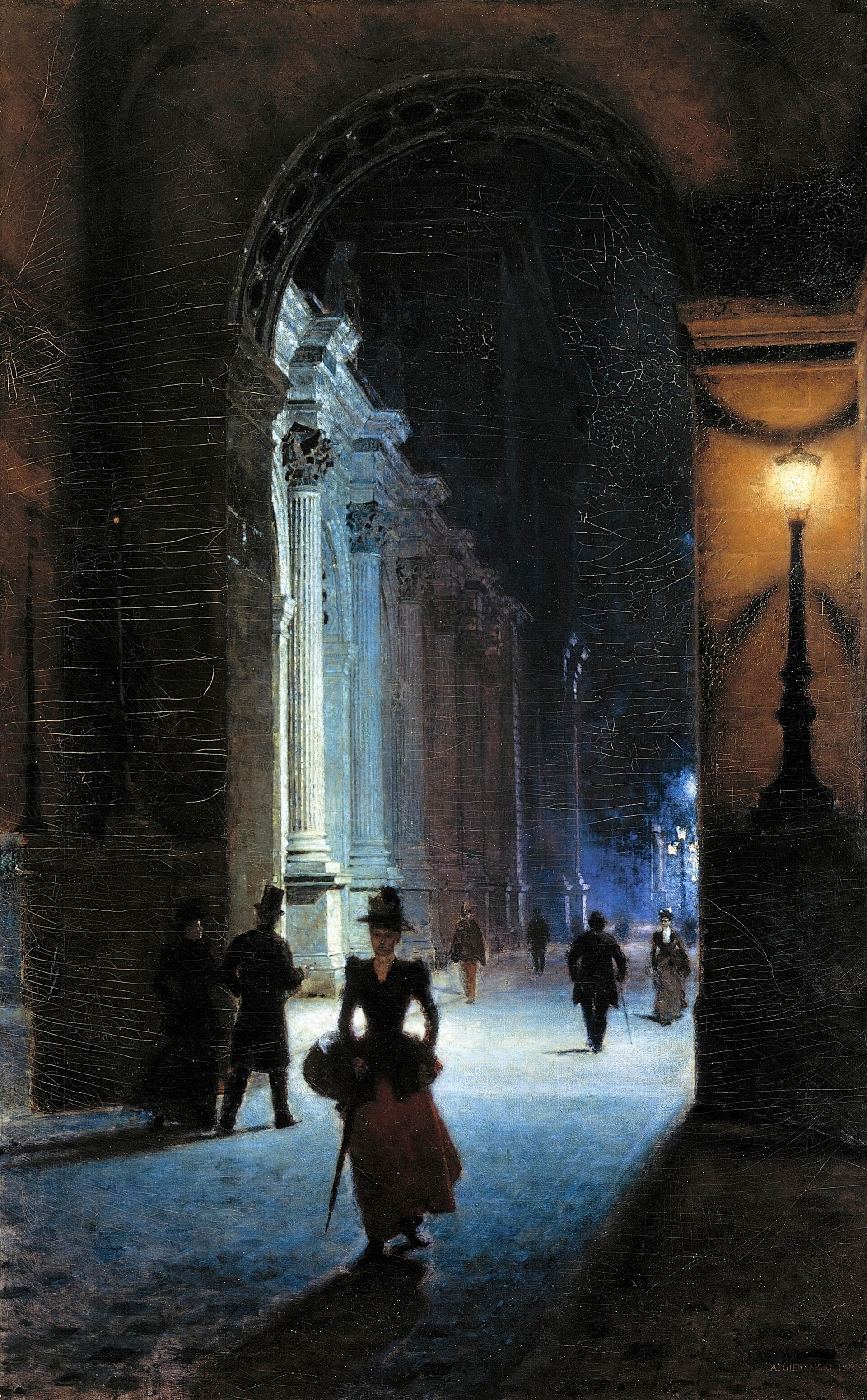 Louvre at night